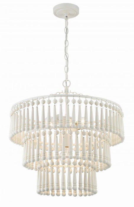 Crystorama Tiana 3 Light Matte White Chandelier