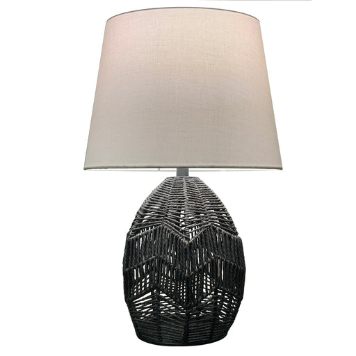 1lt Table Lamp, Bk W/ Wh Shade | TIL-181T-MB
