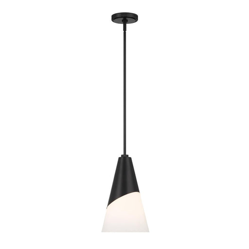 Crystorama Brian Patrick Flynn Tori 1 Light Matte Black Pendant