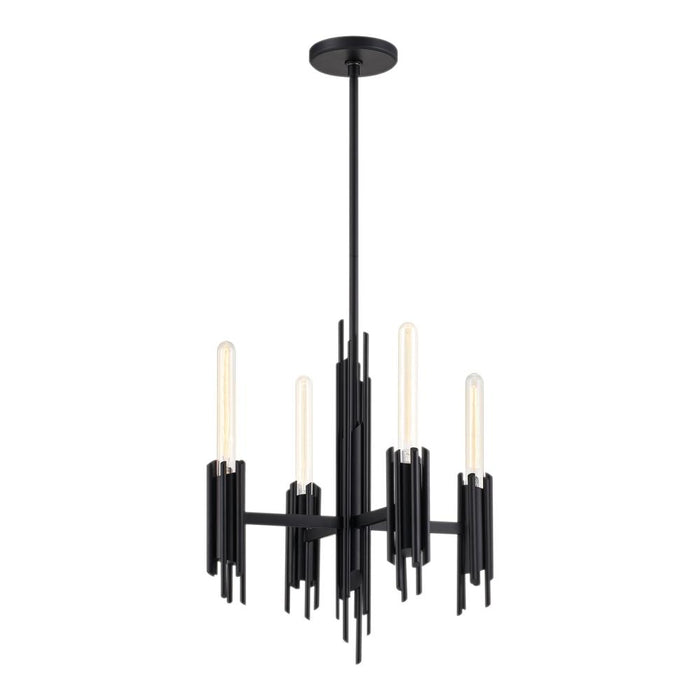 Torres 19-in Matte Black 4 Lights Chandeliers | CH335019MB