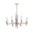 Alora Torres 36-in Polished Nickel/Ribbed Glass 8 Lights Chandeliers