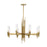 Torres 36-in Ribbed Glass/vintage Brass 8 Lights Chandeliers | CH335836VBCR