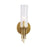 Alora Torres 3-in Ribbed Glass/Vintage Brass 1 Light Wall/Vanity