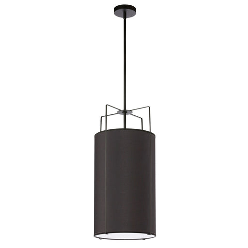  4 Light  Drum Pendant Bk Shade W/790diff | TRA-124P-BK