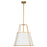 1lt Trapezoid Pendant, Gld With Wh Shade | TRA-1P-GLD-WH