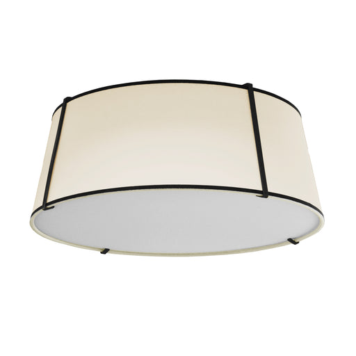  4 Light  Trapezoid Flush Mount Blk/crm Shade W/790 Diff | TRA-224FH-BK-CRM