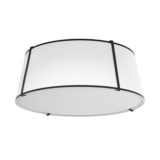  4 Light  Trapezoid Flush Mount, Mb With Wh Shade | TRA-224FH-BK-WH