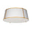  4 Light  Trapezoid Flush Mount, Gld With Wh Shade | TRA-224FH-GLD-WH
