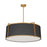  4 Light  Drum Pendant Gld/bk Shade W/790diff | TRA-244P-GLD-BK
