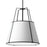 4 Light Trapezoid Pendant Wh Shade With 790 Diff | TRA-304P-BK-WH