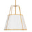  4 Light  Trapezoid Pendant Wh Shade W/ 790 Diff | TRA-304P-GLD-WH