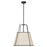  3 Light  Trapezoid Pendant Black/crm Shade W/ 790 Diff | TRA-331P-BK-CRM