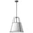  3 Light  Trapezoid Pendant, Mb With Wh Shade | TRA-331P-BK-WH