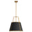  3 Light  Trapezoid Pendant Gld/bk Shade W/790diff | TRA-331P-GLD-BK