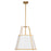  3 Light  Trapezoid Pendant, Gld With Wh Shade | TRA-331P-GLD-WH