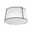 Dainolite 3 Lights Trapezoid Flush Mount, MB with WH Shade