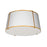  3 Light  Trapezoid Flush Mount, Gld With Wh Shade | TRA-3FH-GLD-WH