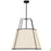  3 Light  Trapezoid Pendant Bk/crm Shade W/790 Diff | TRA-3P-BK-CRM