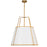  3 Light  Trapezoid Pendant Gld/wh Shade W/790 Diff | TRA-3P-GLD-WH
