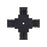 Trilo Track X-connector Black Trilo Track Connector | TRC989134-BK