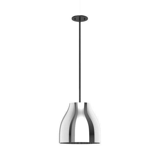 Trinity 12-in Black/chrome Led Pendant | PD62012-BK/CH