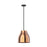 Trinity 12-in Black/copper Led Pendant | PD62012-BK/CP