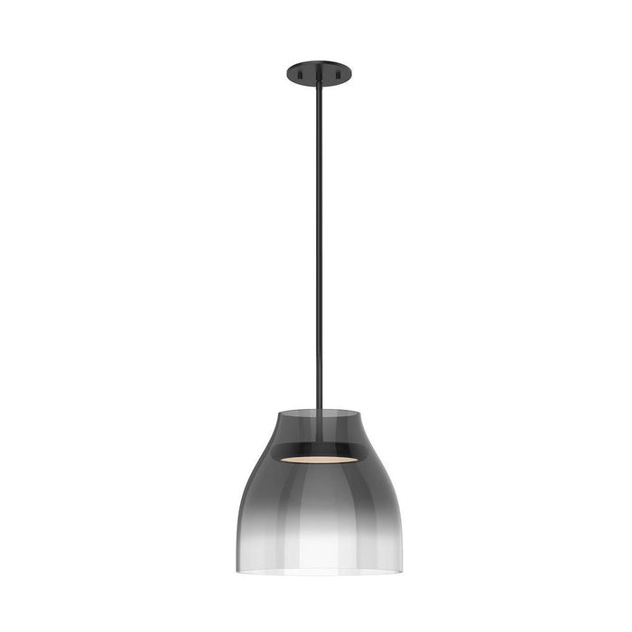 Trinity 12-in Black/smoked Led Pendant | PD62012-BK/SM