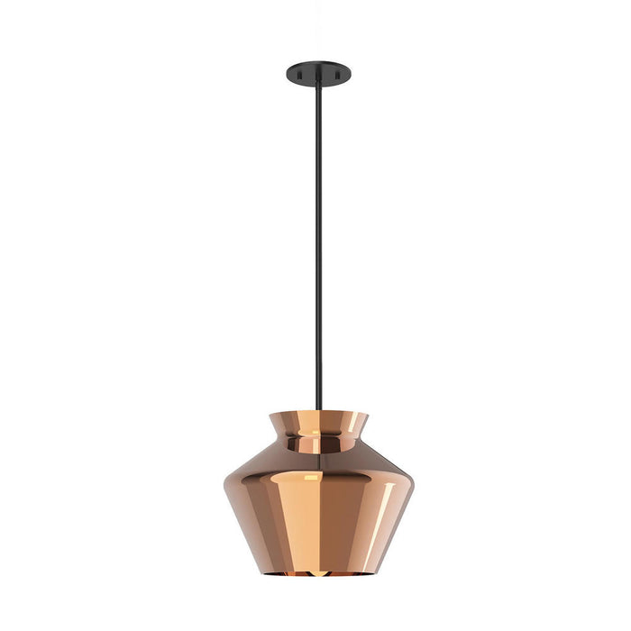 Trinity 13-in Black/copper Led Pendant | PD62013-BK/CP