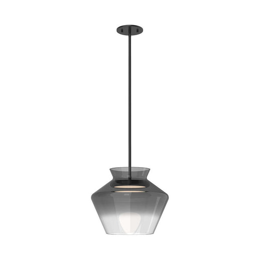 Trinity 13-in Black/smoked Led Pendant | PD62013-BK/SM