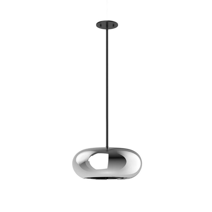 Trinity 14-in Black/chrome Led Pendant | PD62014-BK/CH