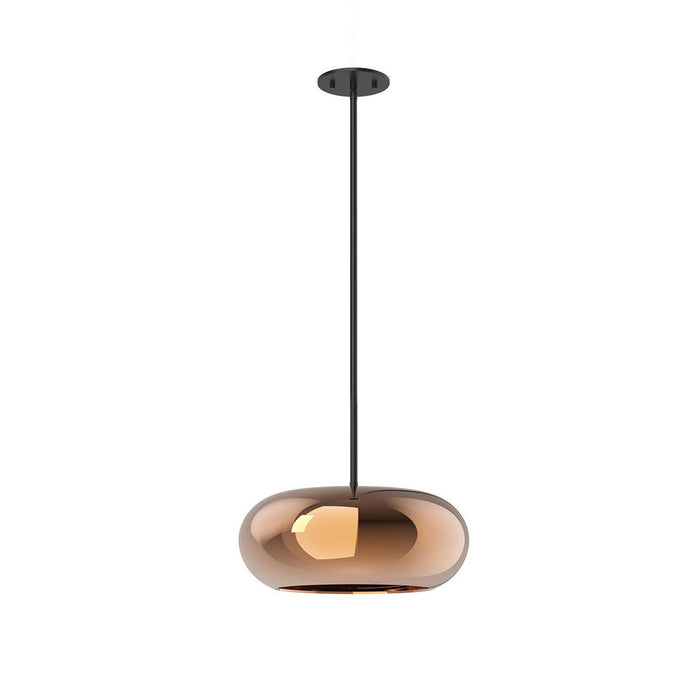 Trinity 14-in Black/copper Led Pendant | PD62014-BK/CP