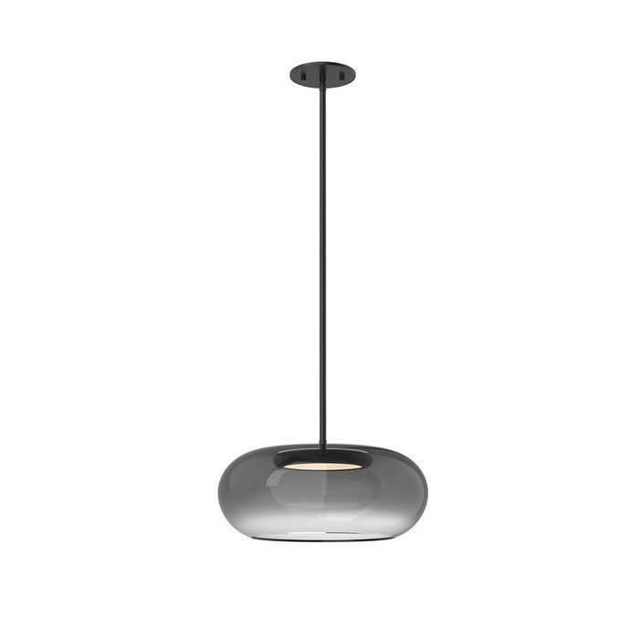 Trinity 14-in Black/smoked Led Pendant | PD62014-BK/SM
