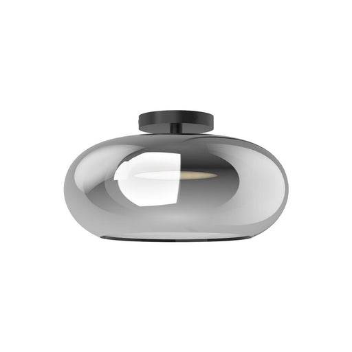 Trinity 14-in Black/chrome Led Semi Flush Mount | SF62014-BK/CH