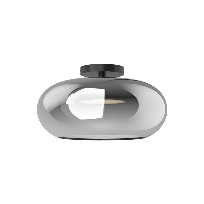 Trinity 14-in Black/chrome Led Semi Flush Mount | SF62014-BK/CH