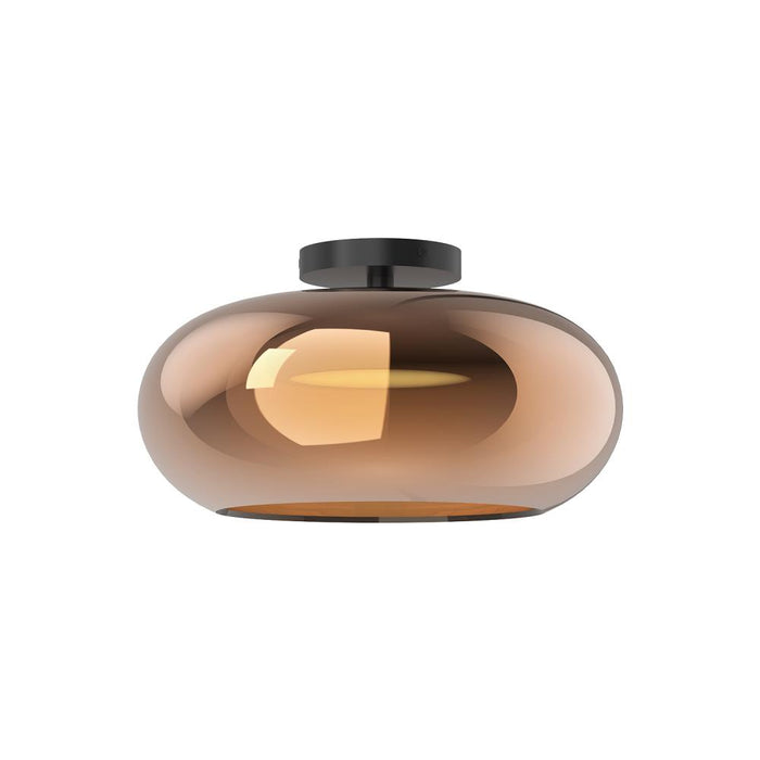 Trinity 14-in Black/copper Led Semi Flush Mount | SF62014-BK/CP