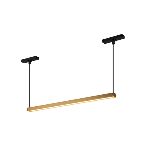 Mira 22-in Brushed Gold Trilo Track Linear Pendant | TRL28122-BG
