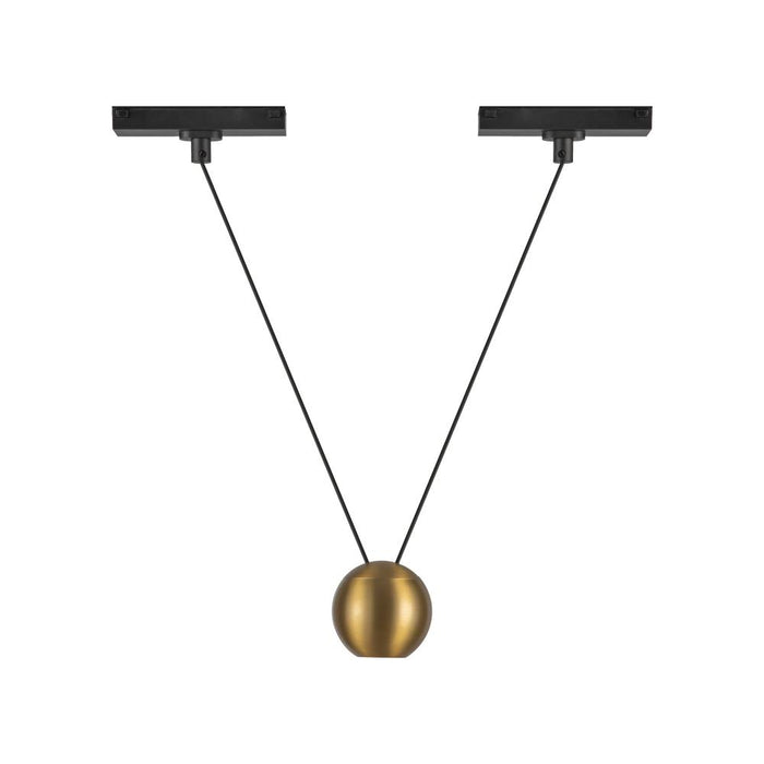Faria Double 3-in Brushed Gold Trilo Track Pendant | TRP27203-BG