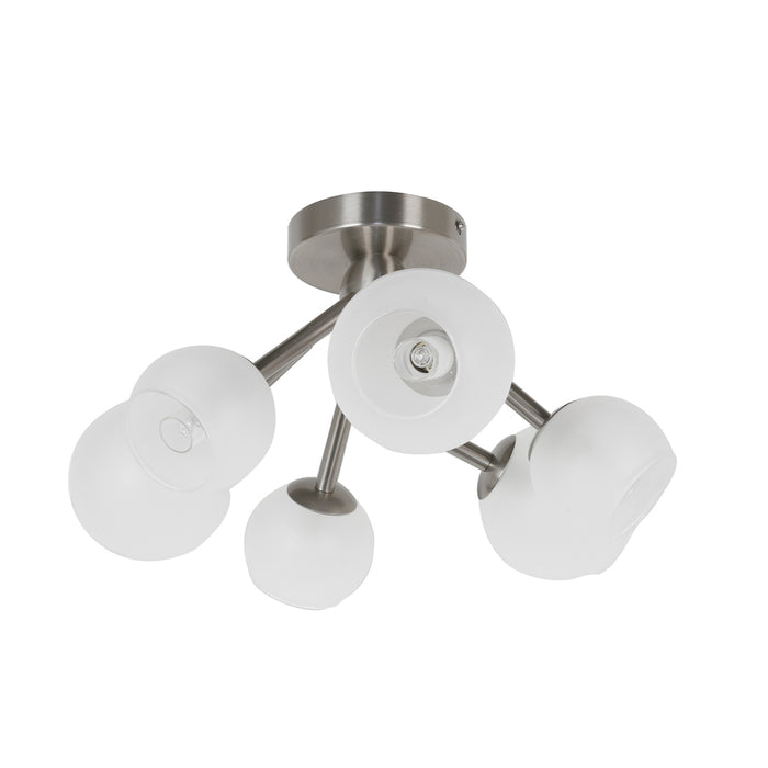  6 Light  Halogen Semi Flush, Sc | TWD-166SF-SC