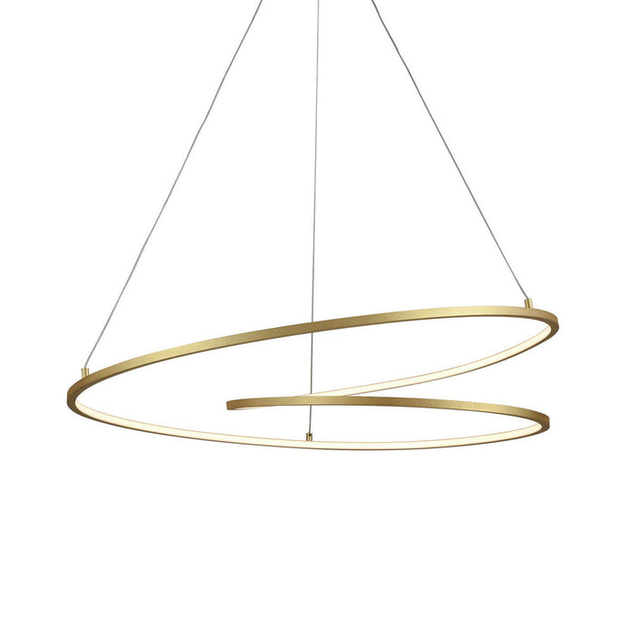 Kuzco Lighting Inc Twist 32-in Antique Brass LED Pendant