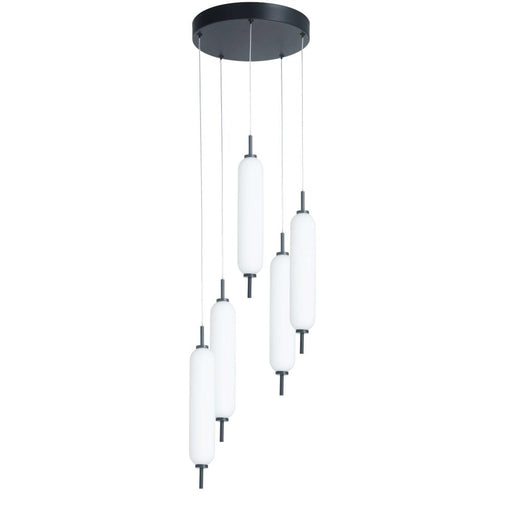 45w Multi Pendant, Mb W/ Wh Opal Glass | TYA-1250LEDP-MB