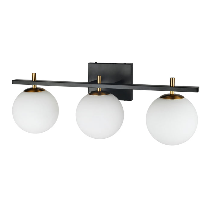  3 Light  Halogen Vanity, Mb & Agb | VAD-233W-MB-AGB
