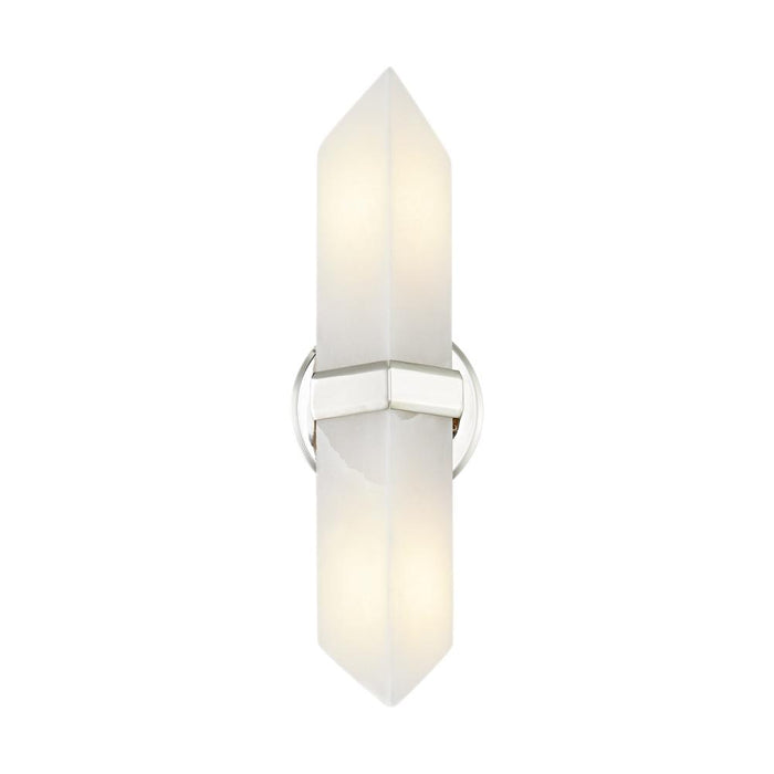 Alora Valencia 15-in Polished Nickel/Alabaster 2 Lights Wall/Vanity