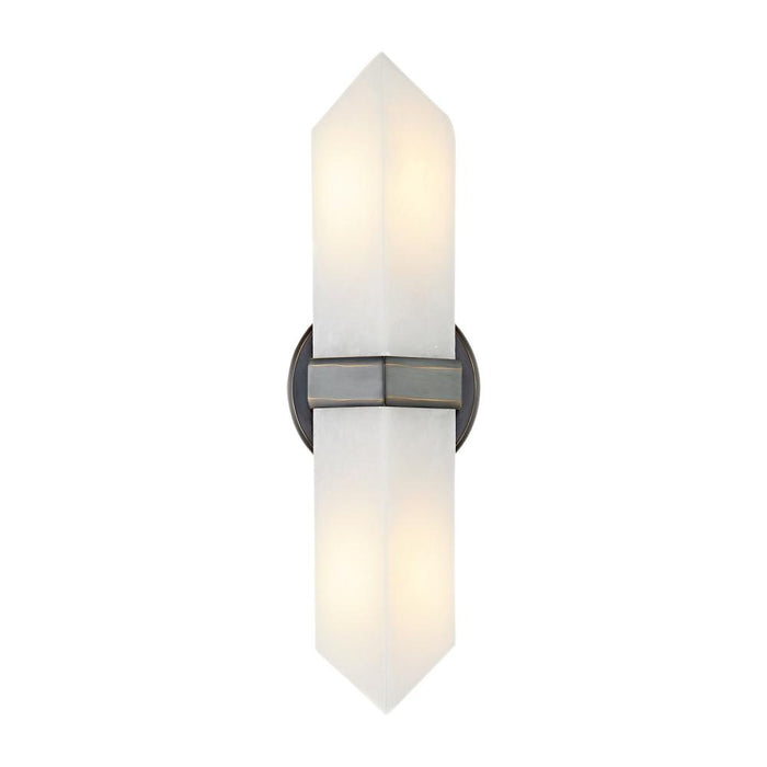 Valencia 15-in Urban Bronze/alabaster 2 Lights Wall/vanity | WV334215UBAR