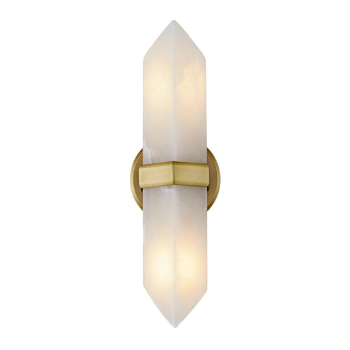 Valencia 15-in Vintage Brass/alabaster 2 Lights Wall/vanity | WV334215VBAR