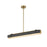 Valise 31-in Vintage Brass/tuxedo Leather Led Pendant | PD307931VBTL