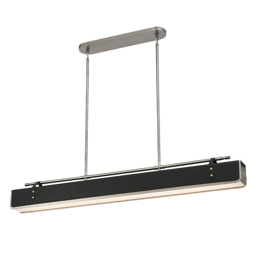 Valise 60-in Aged Nickel/tuxedo Leather Led Pendant | PD307960ANTL