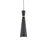 Vanderbilt 6-in Black With Gold Detail 1 Light Pendant | 493206-BK/GD