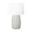 Barbara Barry Roma 1-light Table Lamp In Shellish Grey Finish With White Linen Fabric Shade | BT1081SHG1