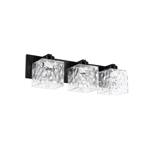  3 Light  Vanity, Mb W/ Clr Water Glass | VED-223W-MB-CLR