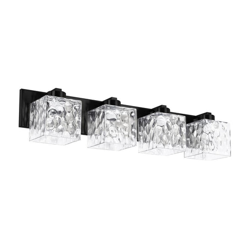  4 Light  Vanity, Mb W/ Clr Water Glass | VED-294W-MB-CLR